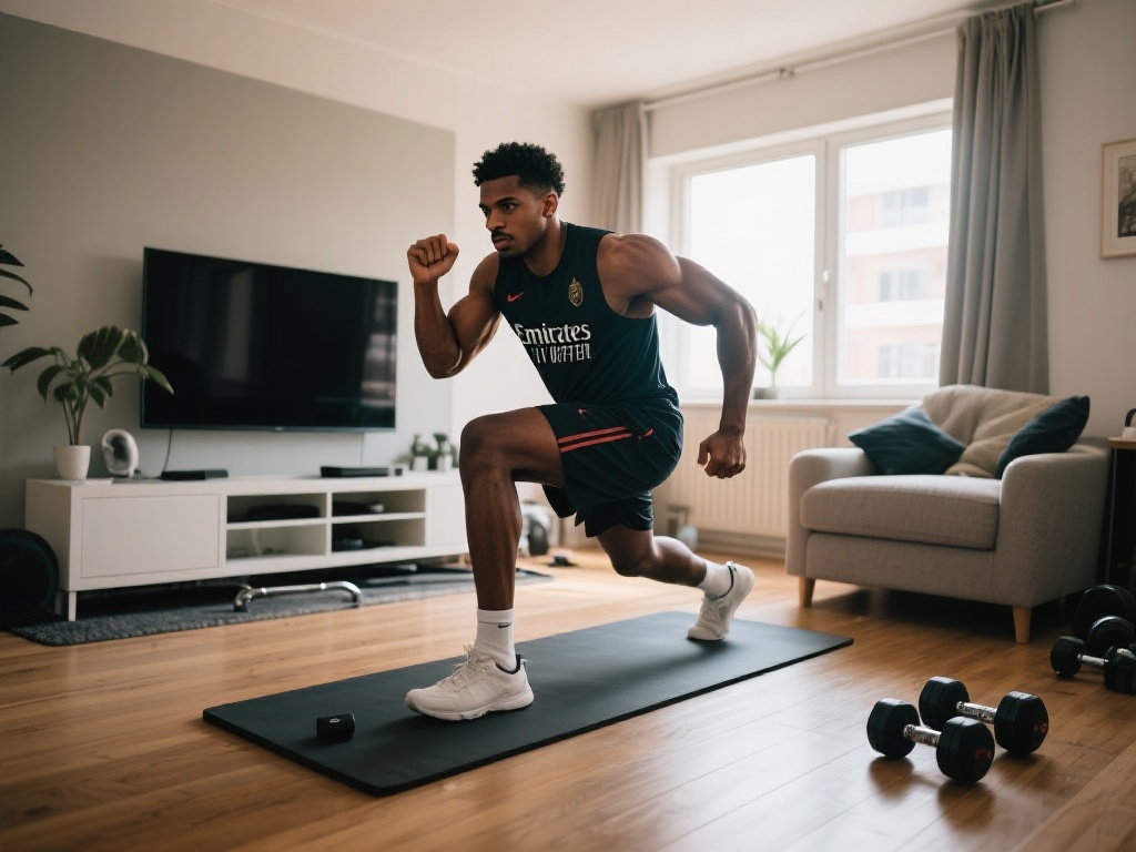 萨卡家中设健身房,通过锻炼调整身体状态 与普通健身不同,萨卡的居家健身并不是盲目